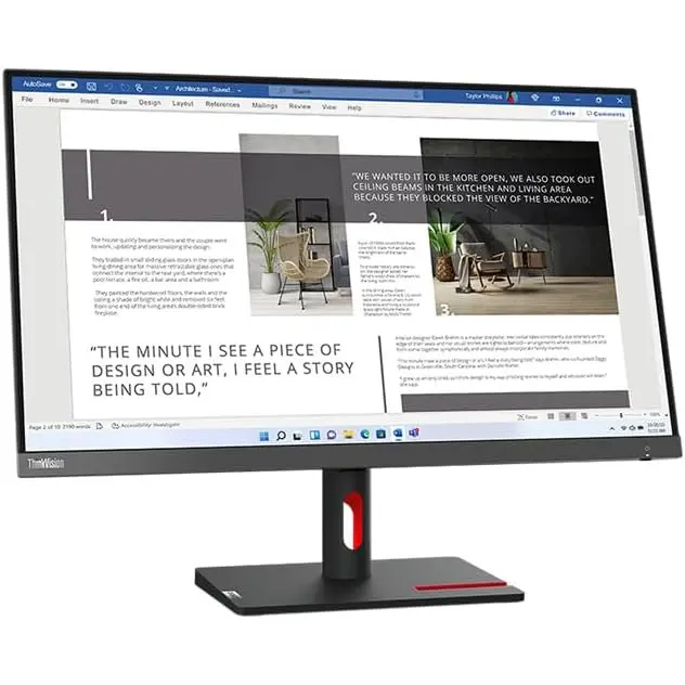 Lenovo ThinkVision S27i-30 27 Inch 1920 x 1080 Pixels Full HD IPS Panel 100Hz Refresh Rate HDMI VGA Monitor