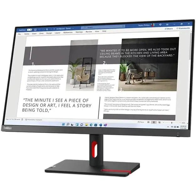 Lenovo ThinkVision S27i-30 27 Inch 1920 x 1080 Pixels Full HD IPS Panel 100Hz Refresh Rate HDMI VGA Monitor