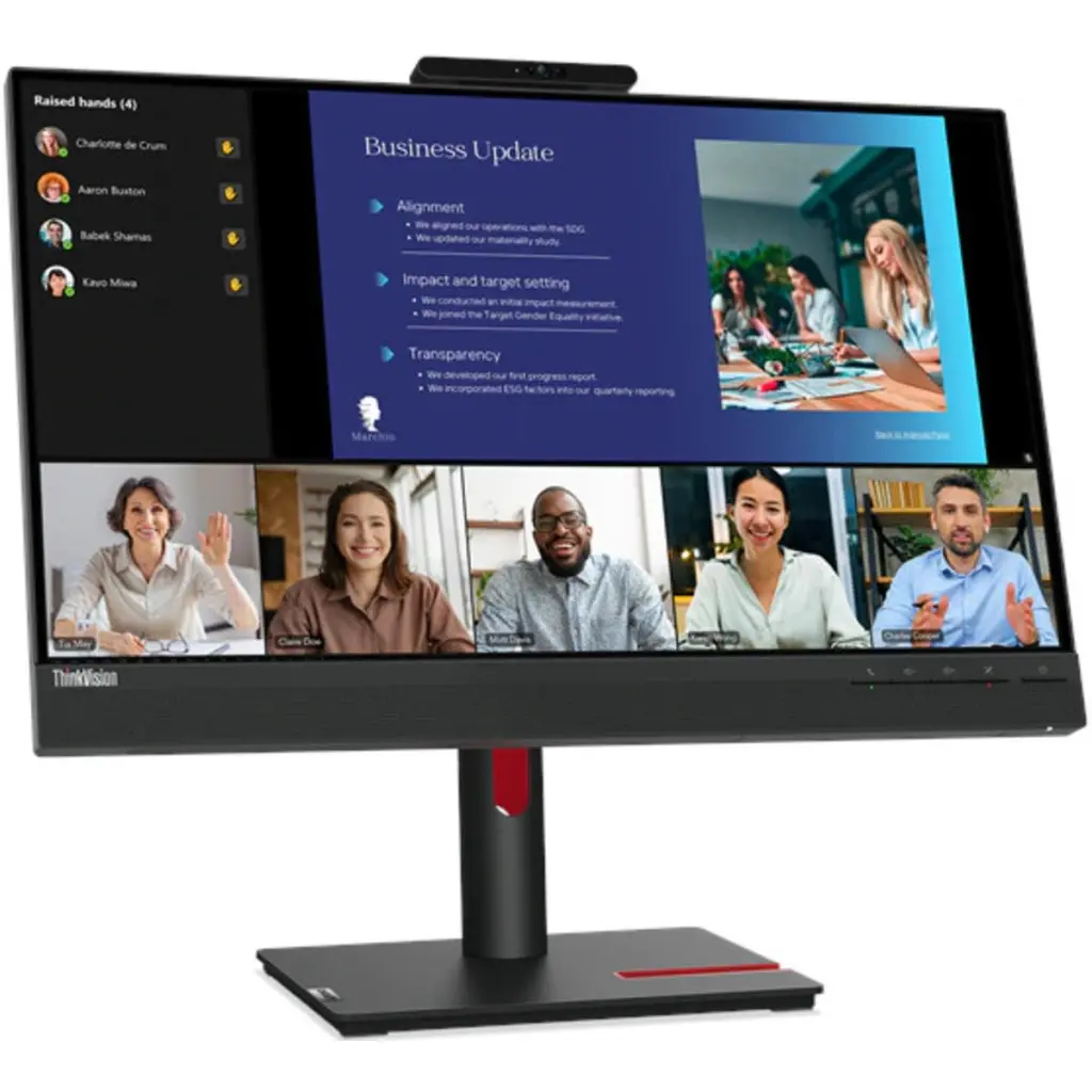 Lenovo ThinkVision T24v-30 23.8 Inch 1920 x 1080 Pixels Full HD IPS Panel HDMI VGA DisplayPort Monitor