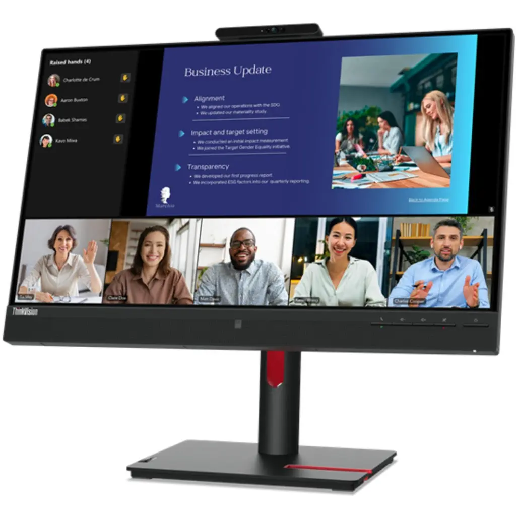 Lenovo ThinkVision T24v-30 23.8 Inch 1920 x 1080 Pixels Full HD IPS Panel HDMI VGA DisplayPort Monitor