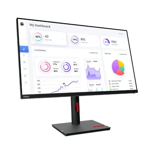 Lenovo ThinkVision T32p-30 31.5 Inch 3840 x 2160 Pixels 4K Ultra HD IPS Panel HDMI DisplayPort USB Hub Monitor