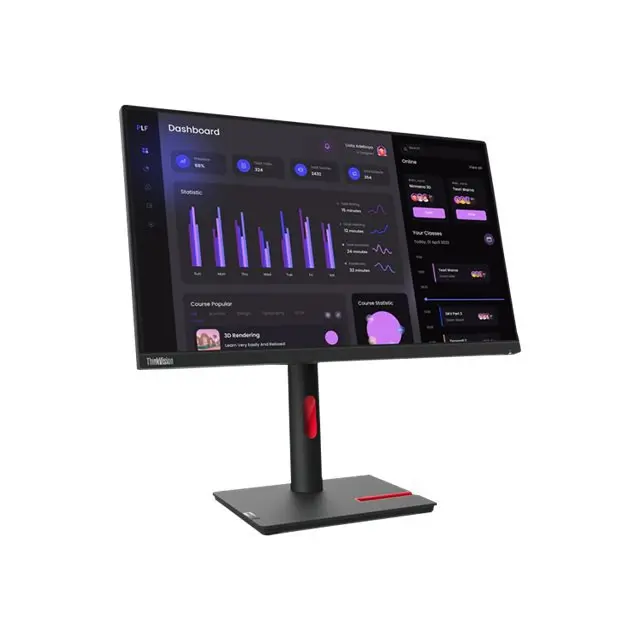 Lenovo ThinkVision T24i-30 23.8 Inch 1920 x 1080 Pixels Full HD IPS Panel HDMI VGA DisplayPort Monitor