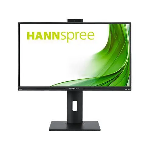 Hannspree HP240WJB 23.8 Inch 1920 x 1080 Pixels Full HD HDMI DisplayPort VGA USB Hub Monitor with Built-in Webcam