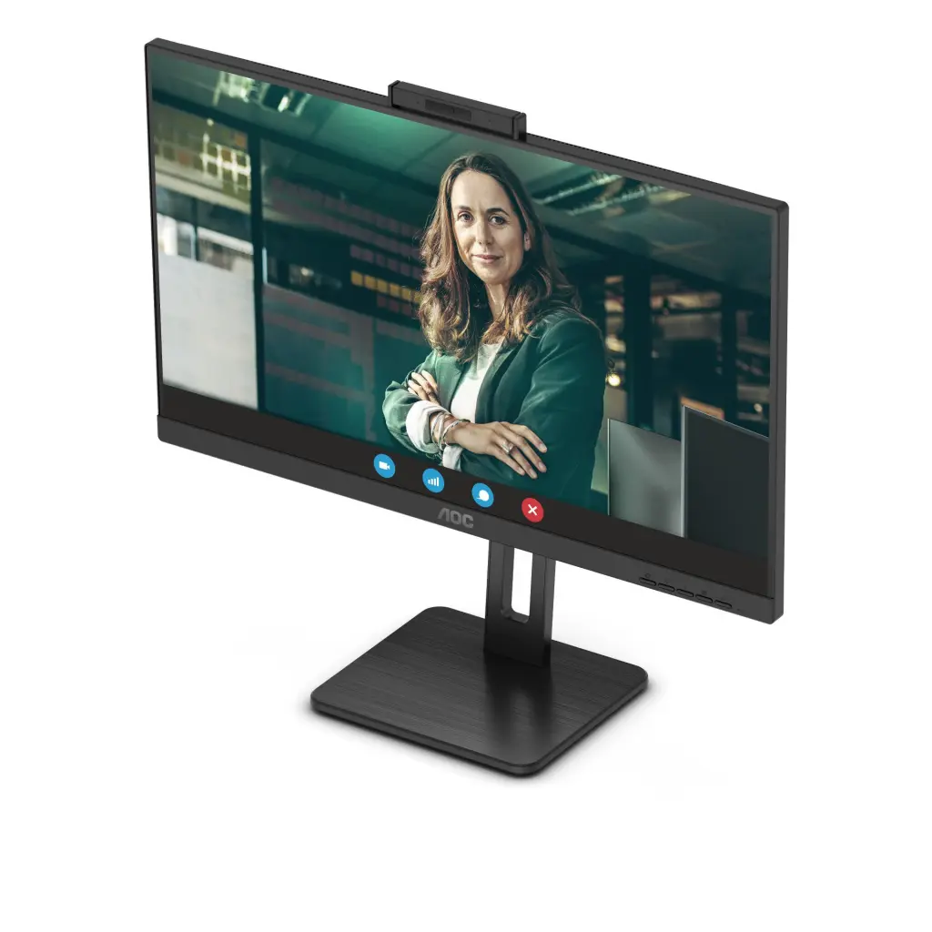 AOC 24P3QW 23.8 Inch 1920 x 1080 Pixels Full HD IPS Panel 75Hz Refresh Rate HDMI DisplayPort Built-in Webcam Monitor