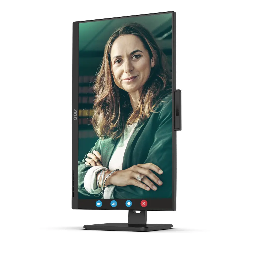 AOC 24P3CW 23.8 Inch 1920 x 1080 Pixels Full HD IPS Panel 75Hz Refresh Rate HDMI DisplayPort USB-C Built-in Webcam Monitor