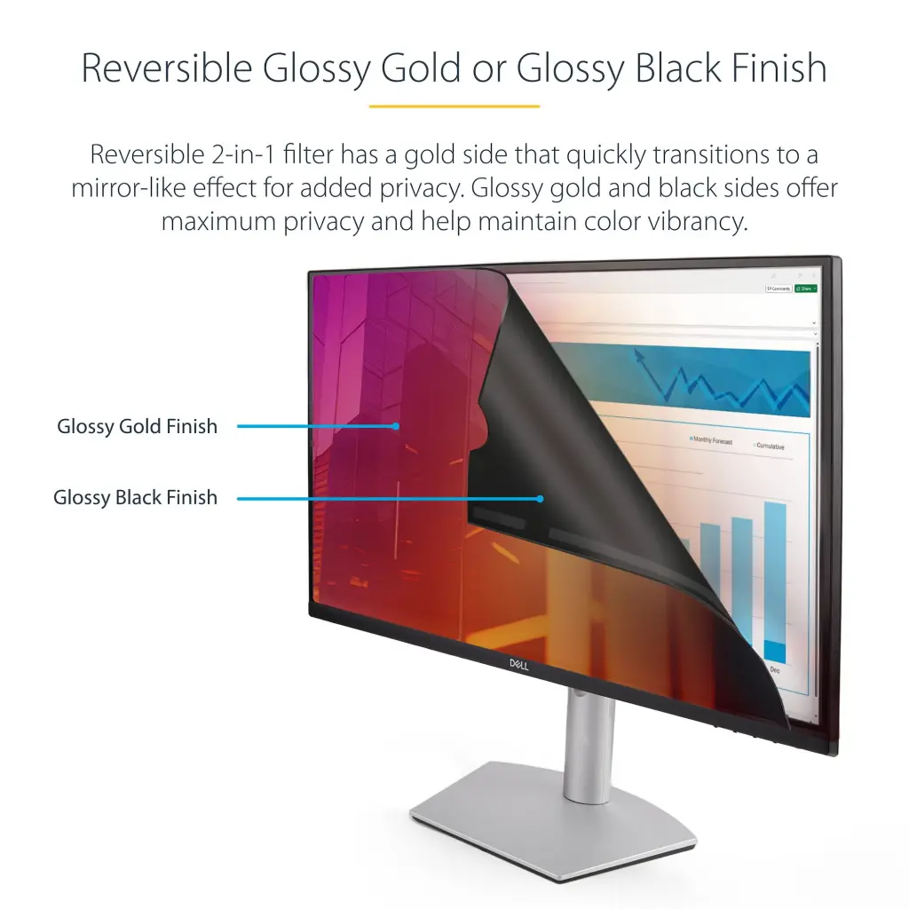 Startech.com 27 Inch 16.9 Gold Monitor Privacy Screen Reversible Glossy