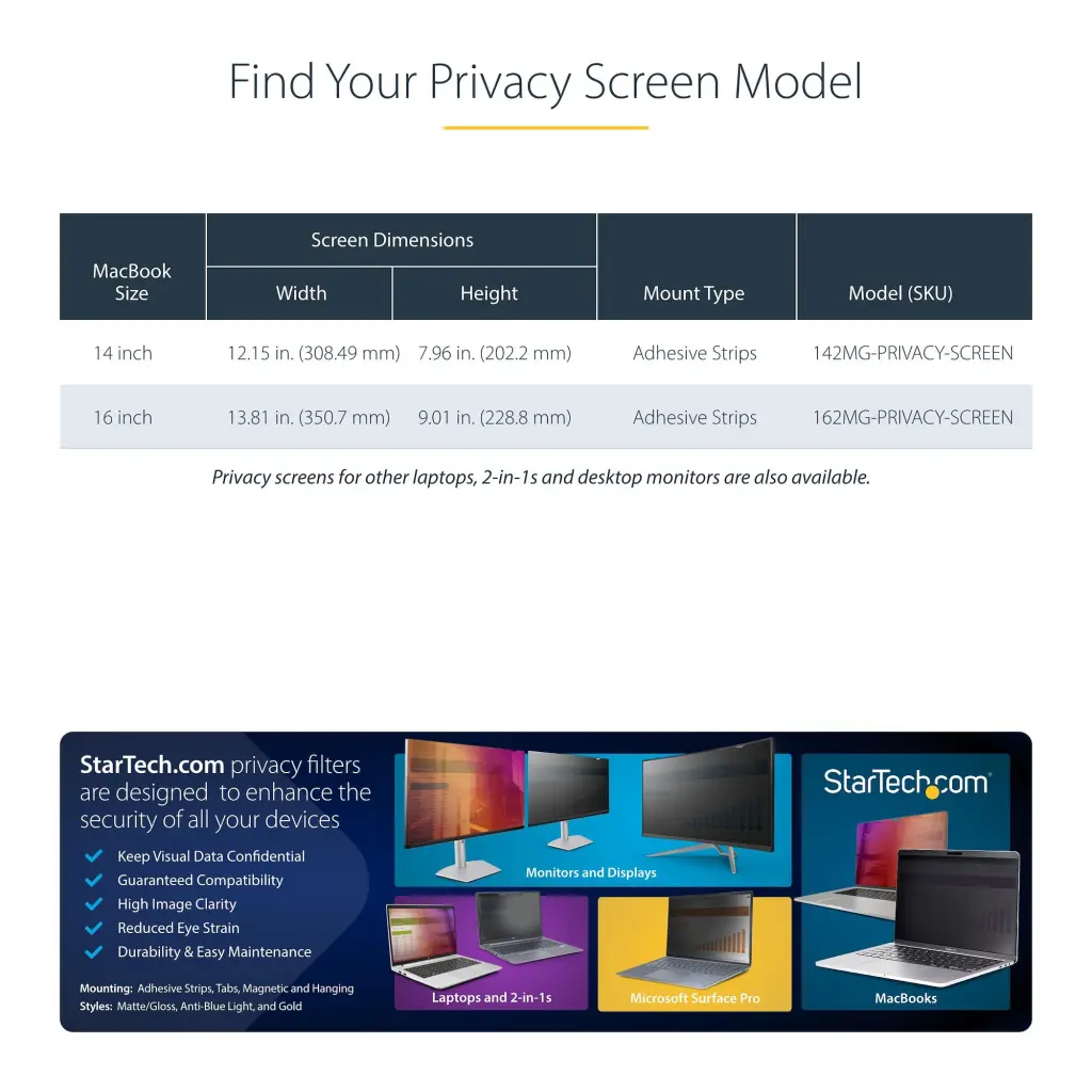 16-inch MacBook Pro 21/23 Privacy Screen