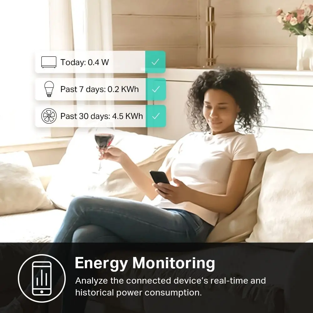 TP-LINK Kasa Smart WiFi Plug Slim with Energy Monitoring