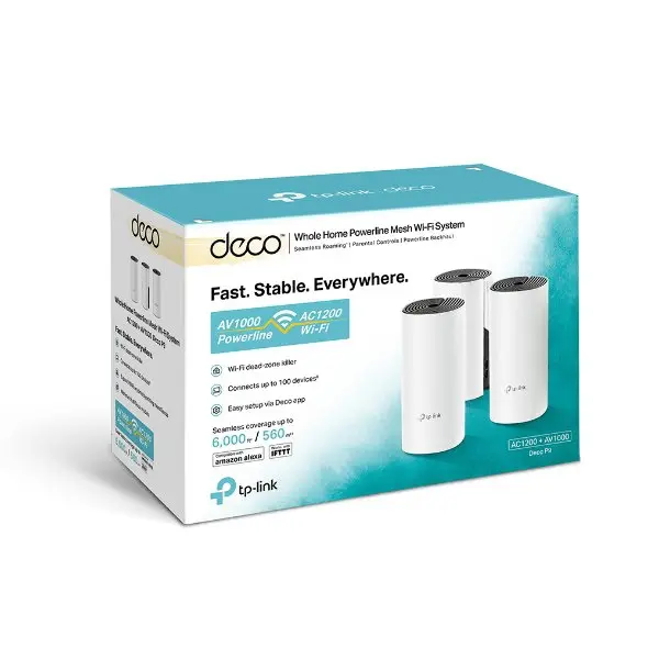 TP-Link Deco P9 AC1200 + AV1000 Whole Home Powerline Mesh Wi-Fi System