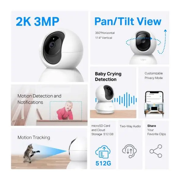 TP-Link Tapo C210 Pan Tilt Home Security Wi-Fi Camera