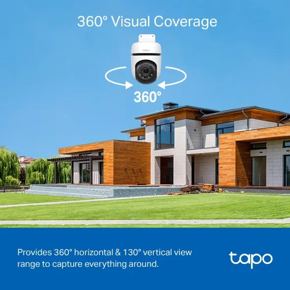 TP-Link Tapo C510W Outdoor Pan Tilt Security Wi-Fi Camera 2 Twin Pack