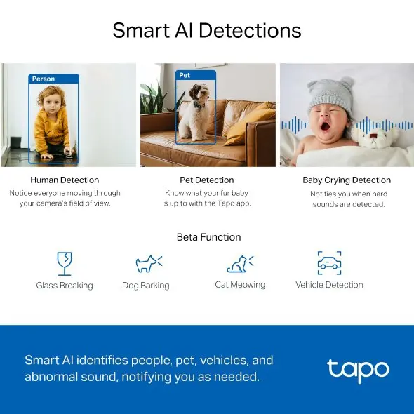 TP-Link Tapo C220 Pan Tilt AI Home Security Wi-Fi Camera