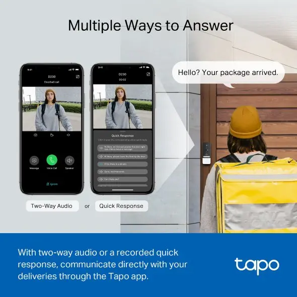 TP-Link Tapo Smart Battery Video Doorbell Camera Kit