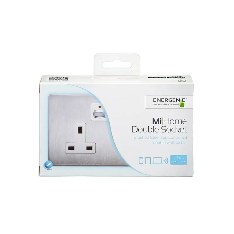 EnerGenie Mi Home Style Double Socket Steel