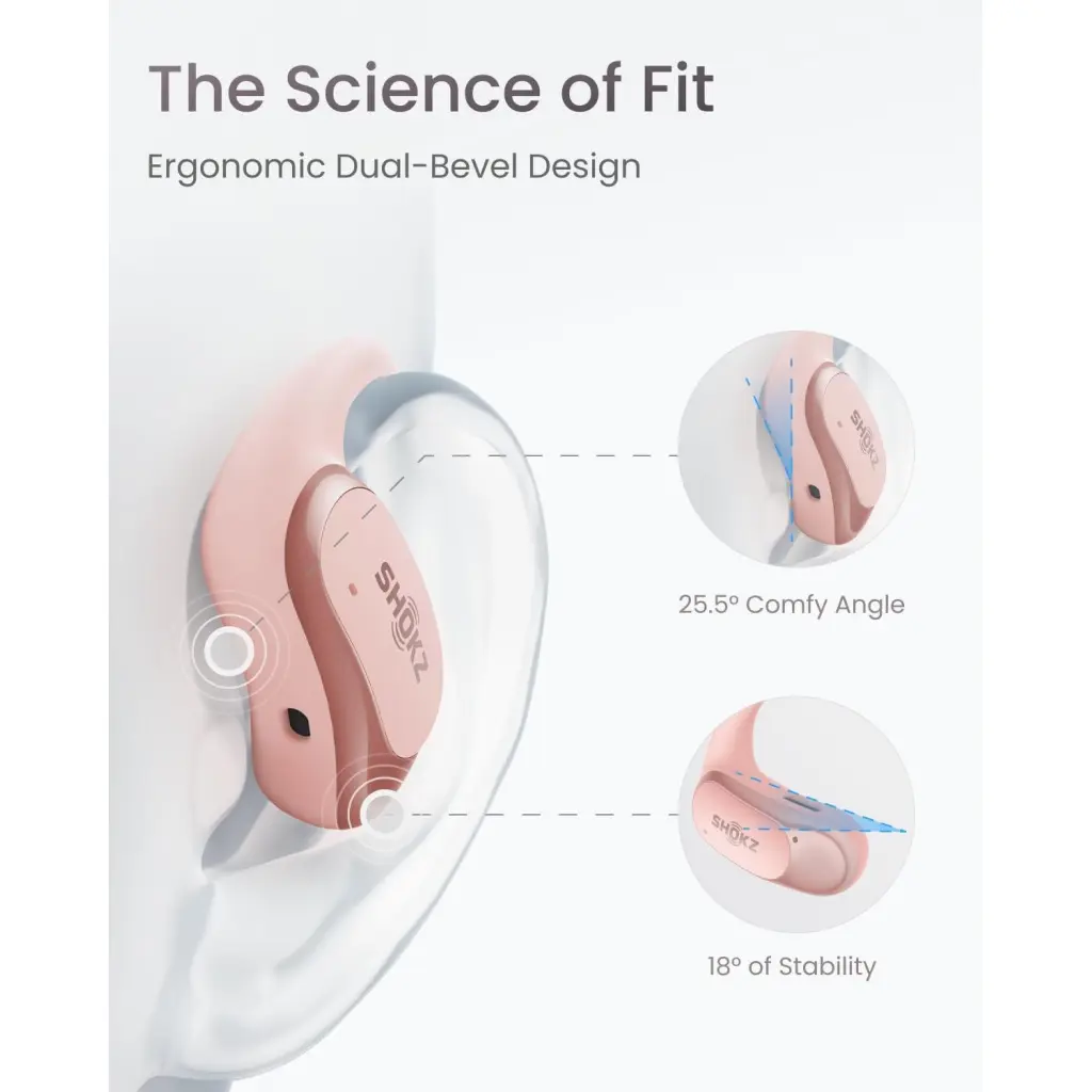 Shokz OpenFit Air Pink True Wireless Earbuds with Charging Case