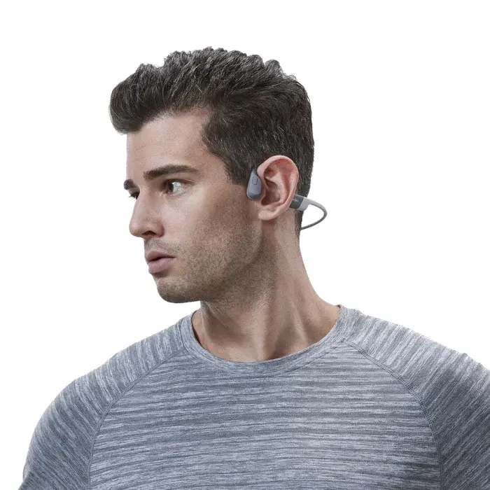 Shokz OpenRun Grey Bone Conduction Bluetooth NeckBand Headset