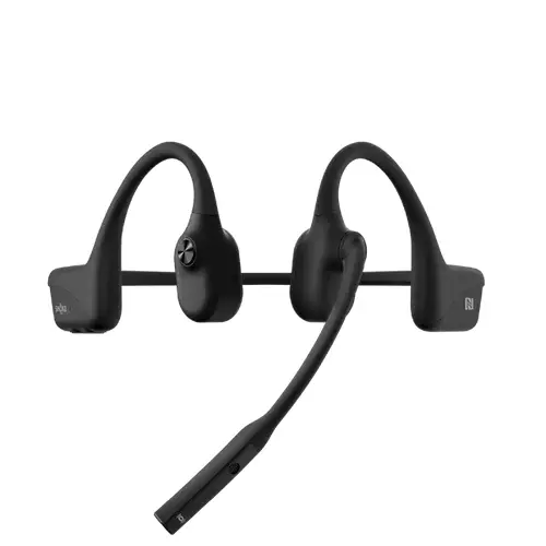 Shokz OpenComm Black Bone Conduction Stereo Bluetooth Headset with Wireless Adapter For PC