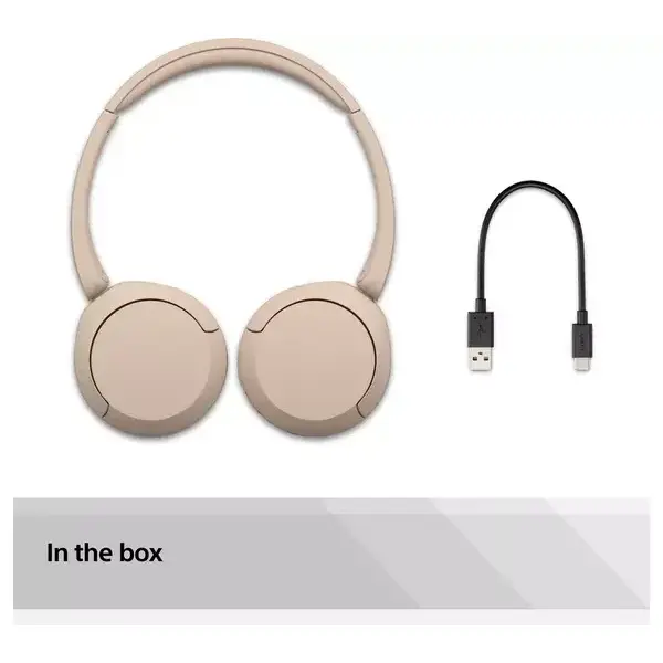 Sony WH-CH520 Headset Wireless Head-band Calls Music USB Type-C Bluetooth Beige