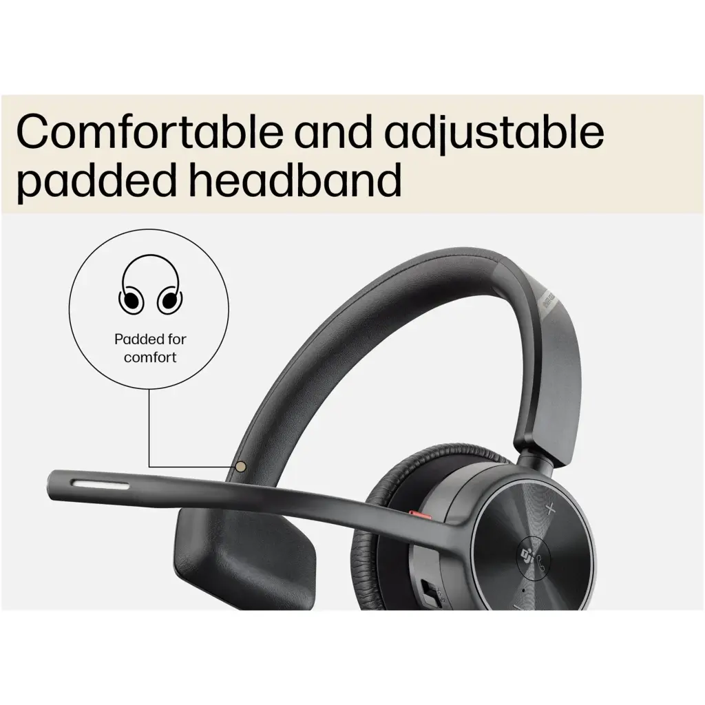 HP Poly Voyager 4310 UC Bluetooth USB-C Headset with Charge Stand