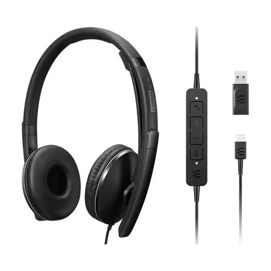 Lenovo Wired Gen 2 USB-C USB-A UC Active Noise Cancelling Headset