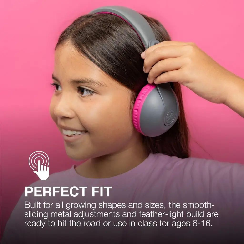 JLab Audio JBuddies Studio 2 Wireless Grey and Pink Headphones