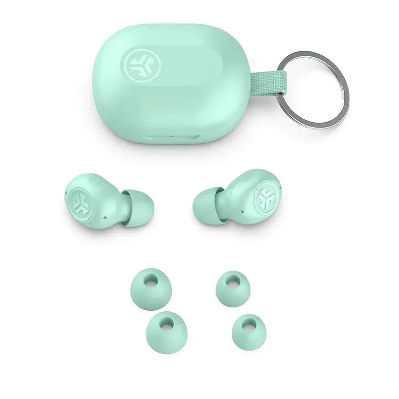 JLab Audio JBuds Mini True Wireless Stereo Bluetooth Mint Earbuds with Charging Case