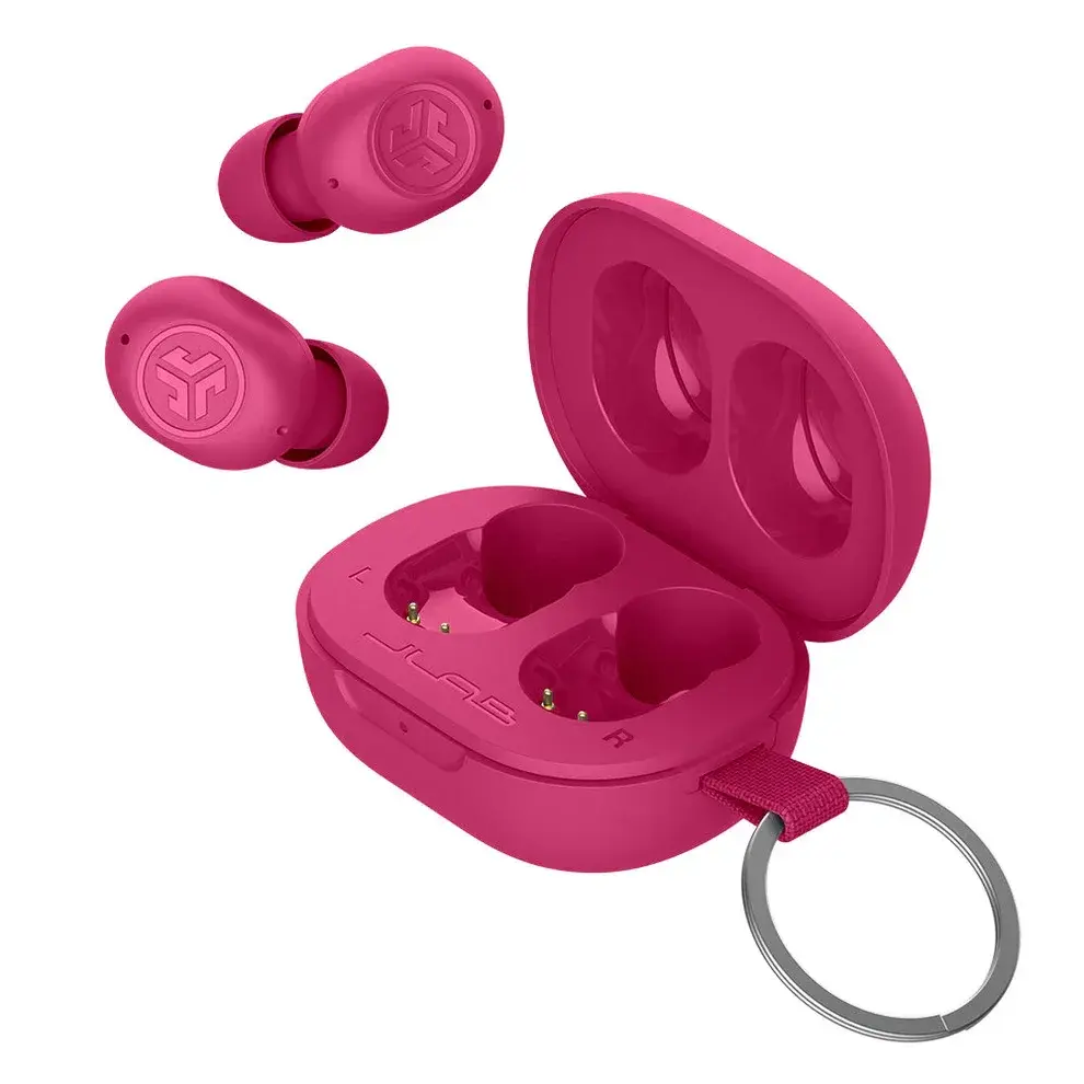 JLab Audio JBuds Pink Mini True Wireless Earbuds with Charging Case