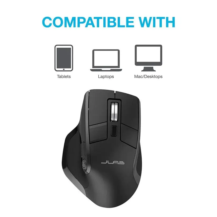 JLab Audio Epic 2400 DPI Wireless Bluetooth Mouse Black