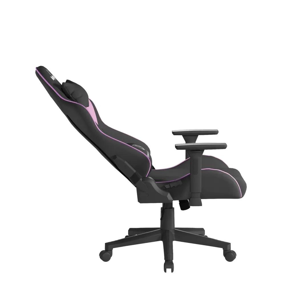 Nautilus Designs Apollo Ergonomic Gaming Chair With 4D Multi-Dimensional Armrests and 155 Degree Tilt Purple/Black - BCP/B390/BK-PL