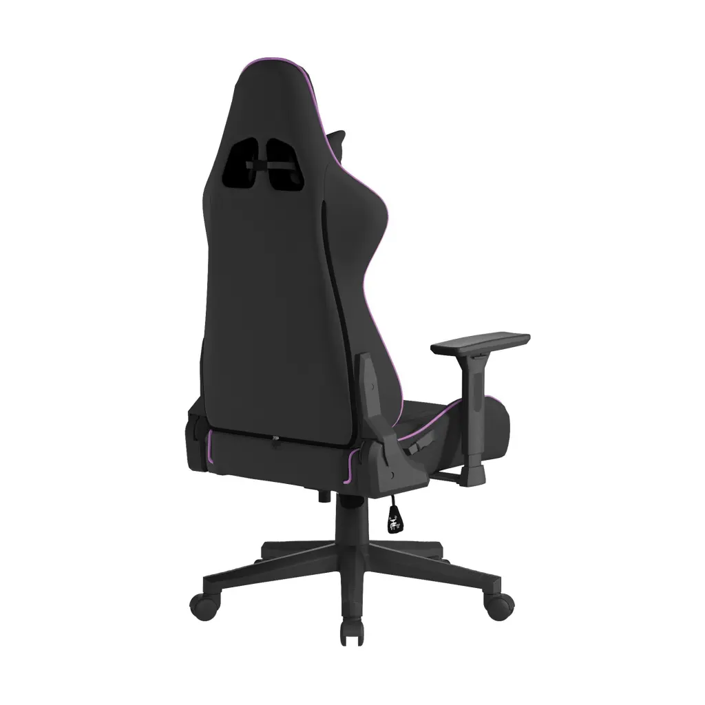 Nautilus Designs Apollo Ergonomic Gaming Chair With 4D Multi-Dimensional Armrests and 155 Degree Tilt Purple/Black - BCP/B390/BK-PL