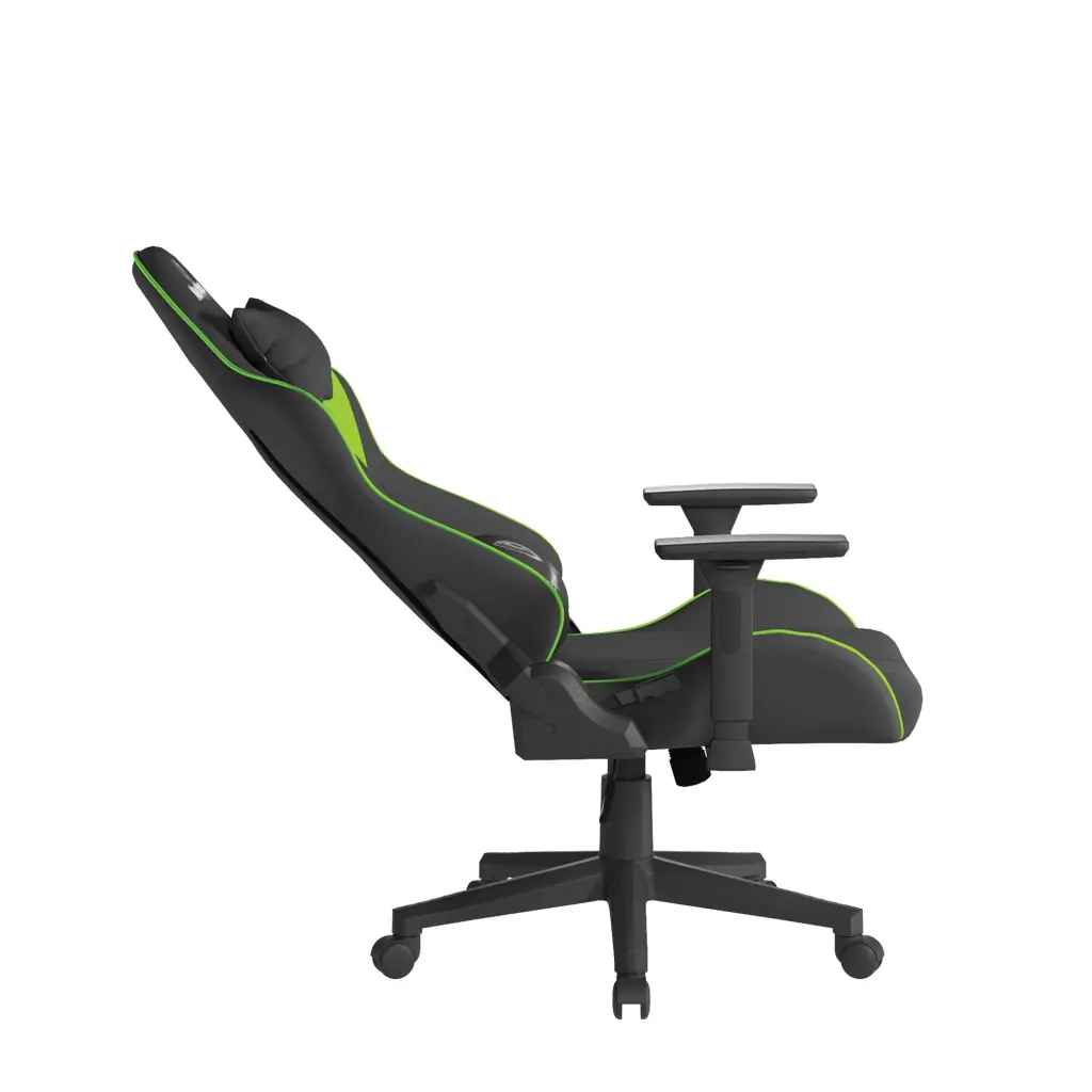 Nautilus Designs Apollo Ergonomic Gaming Chair With 4D Multi-Dimensional Armrests and 155 Degree Tilt Green/Black - BCP/B390/BK-GN