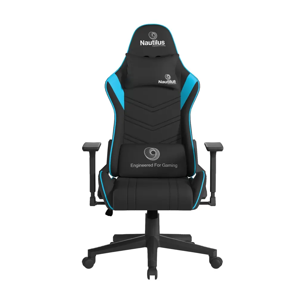 Nautilus Designs Apollo Ergonomic Gaming Chair With 4D Multi-Dimensional Armrests and 155 Degree Tilt Blue/Black - BCP/B390/BK-BL