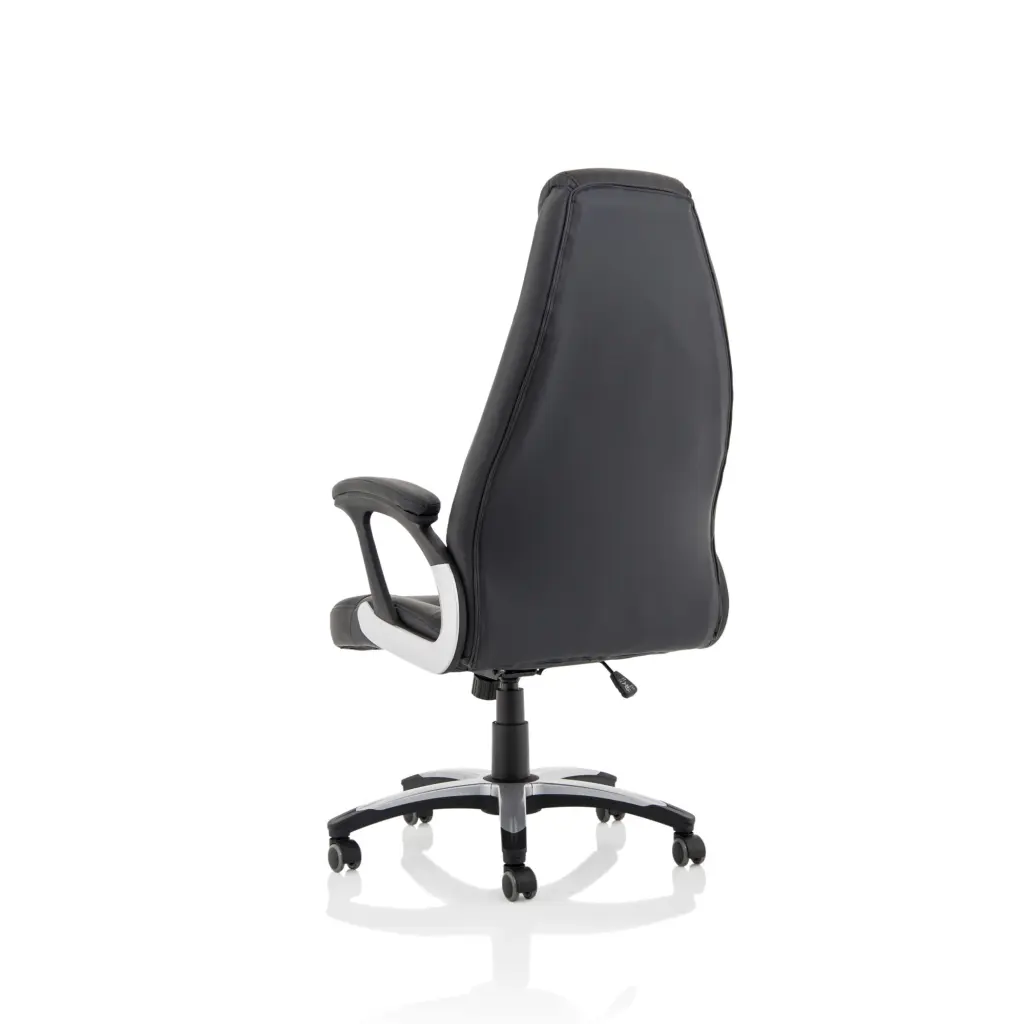 Dynamic Metropolis High Back Black Leather Look Executive Office Chair With Fixed Arms - EX000230