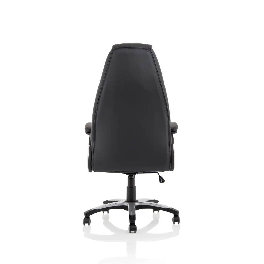 Dynamic Metropolis High Back Black Leather Look Executive Office Chair With Fixed Arms - EX000230