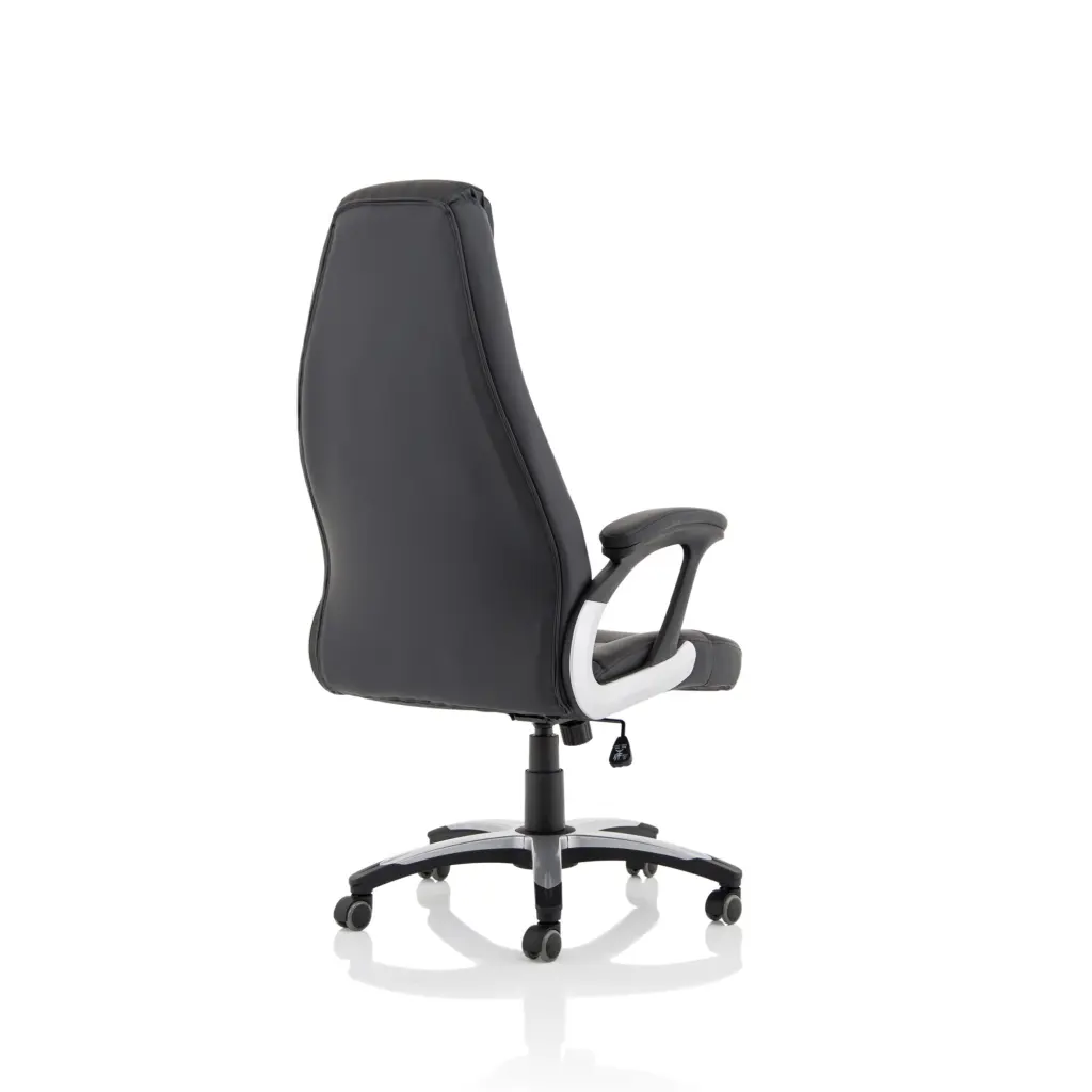 Dynamic Metropolis High Back Black Leather Look Executive Office Chair With Fixed Arms - EX000230