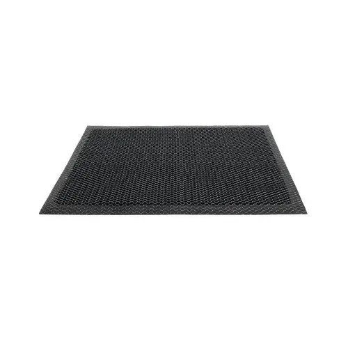 Floortex Doortex Meshmat Dirt Trapping Entrance Mat For Indoor Use With Anti-slip Vinyl Backing 80x120cm Metallic Grey - EREMFLYV0003