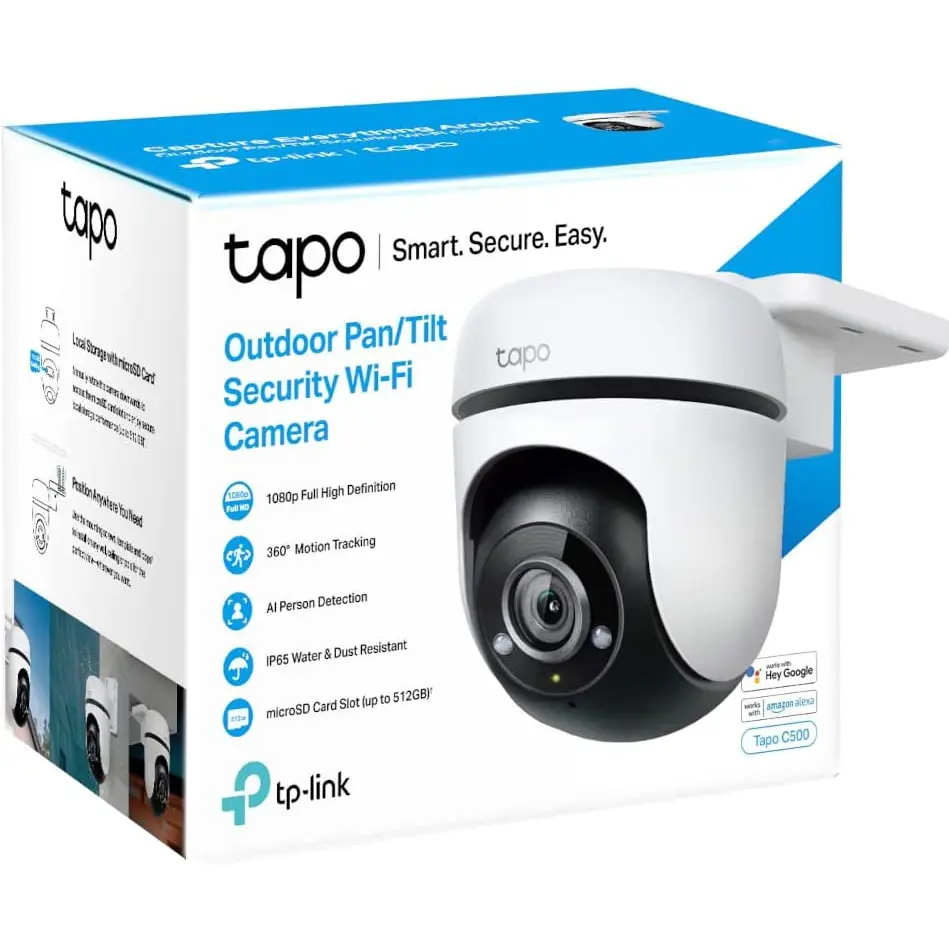 TP Link 1080p Full HD Outdoor Pan Tilt Security WiFi Camera