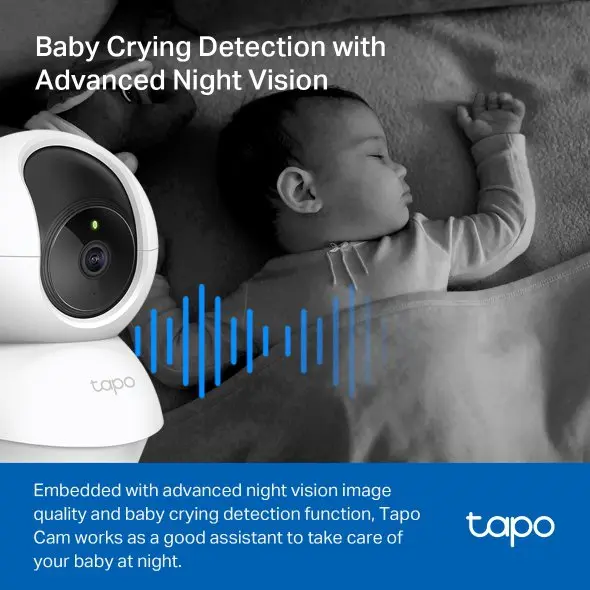 TP-Link Tapo C200P2 Pan Tilt Home Security Wi-Fi Camera