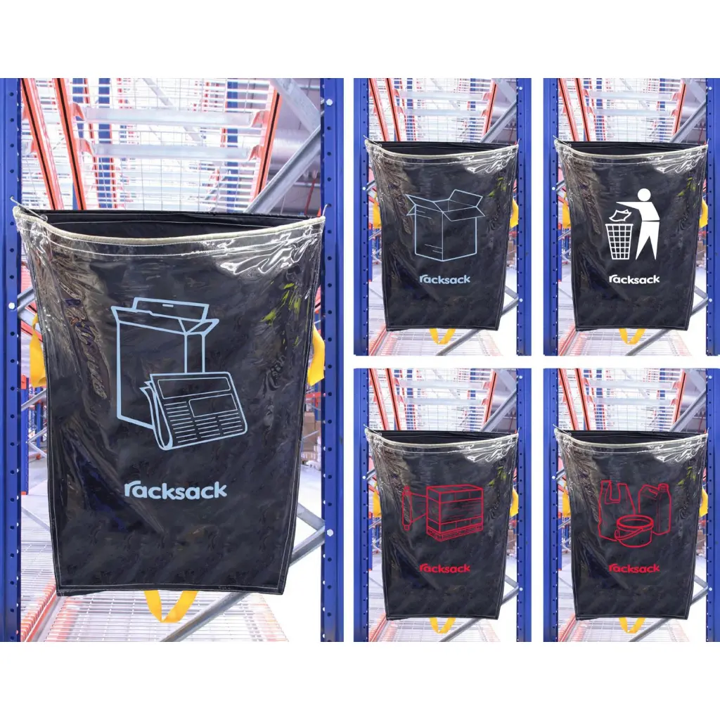 Racksack Hard-wearing and Re-usable General Waste Symbol Only Sack 160 Litre Capacity Clear (each) - RSCL1/GWNT