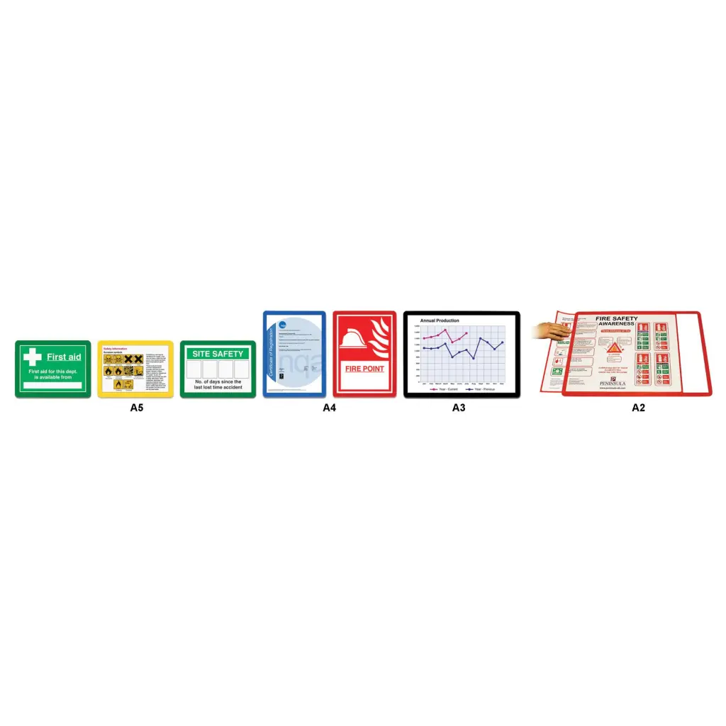 Frames4Docs Magnetic Document/Literature Frame A4 Blue (Pack 10) - MFD4B/10