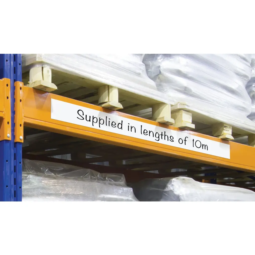 Beaverswood Magnetic Easy Wipe Warehouse Racking Strip H40mmxW10m White (Roll) - MSR4W