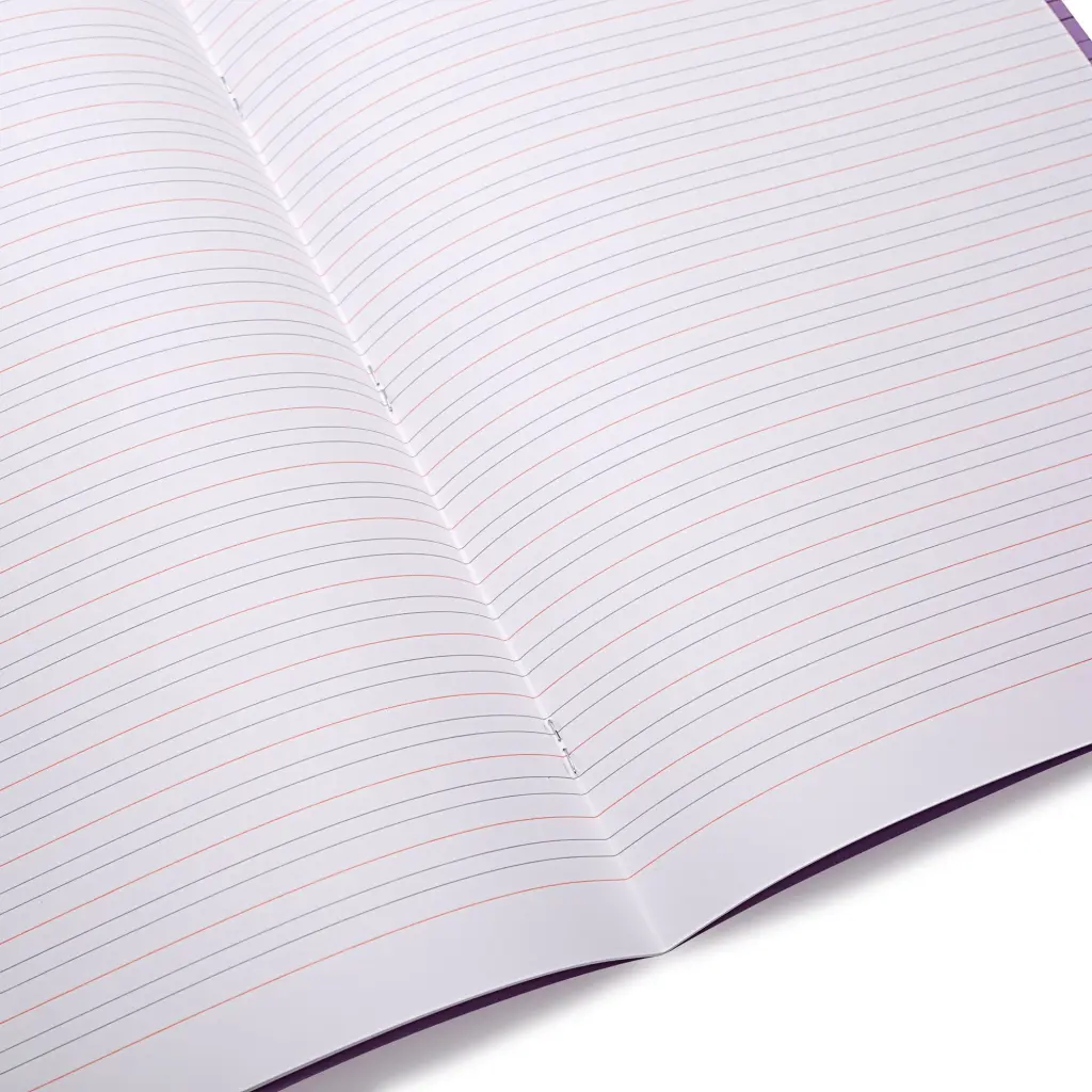 RHINO A4 Learn To Write Book 40 Page Narrow-Ruled Red & Grey Lines Purple (Pack 100)  - VEX334-415-2