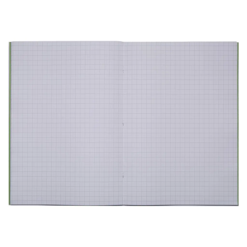 RHINO A4+ (13 x 9 inch) Oversized Exercise Book 80 Page 10mm Squared Light Green (Pack 50) - VDU080-328-6