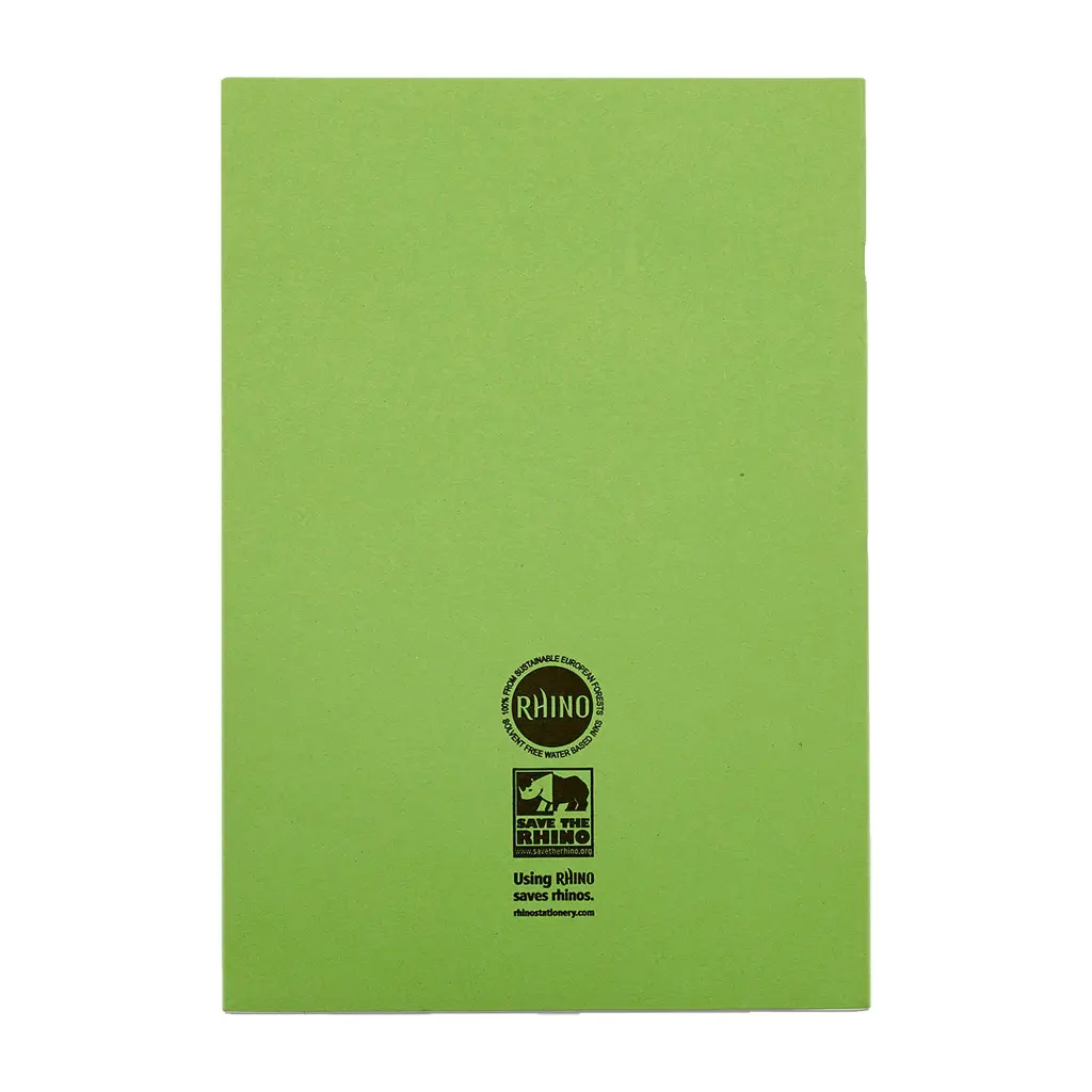 RHINO A4+ (13 x 9 inch) Oversized Exercise Book 80 Page 10mm Squared Light Green (Pack 50) - VDU080-328-6