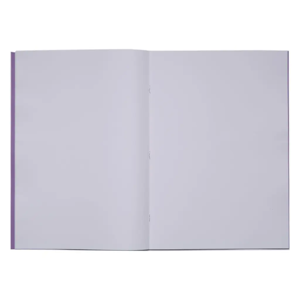 RHINO A4+ (13 x 9 inch) Oversized Exercise Book 80 Page Plain Purple (Pack 50) - VDU080-124-4
