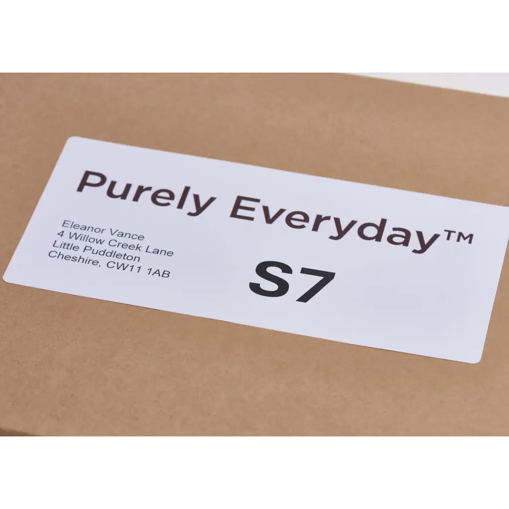 Purely Everyday A4 Single Integrated Label S7 One Integral Hotmelt Label 190 x 90mm White (Pack 1000)