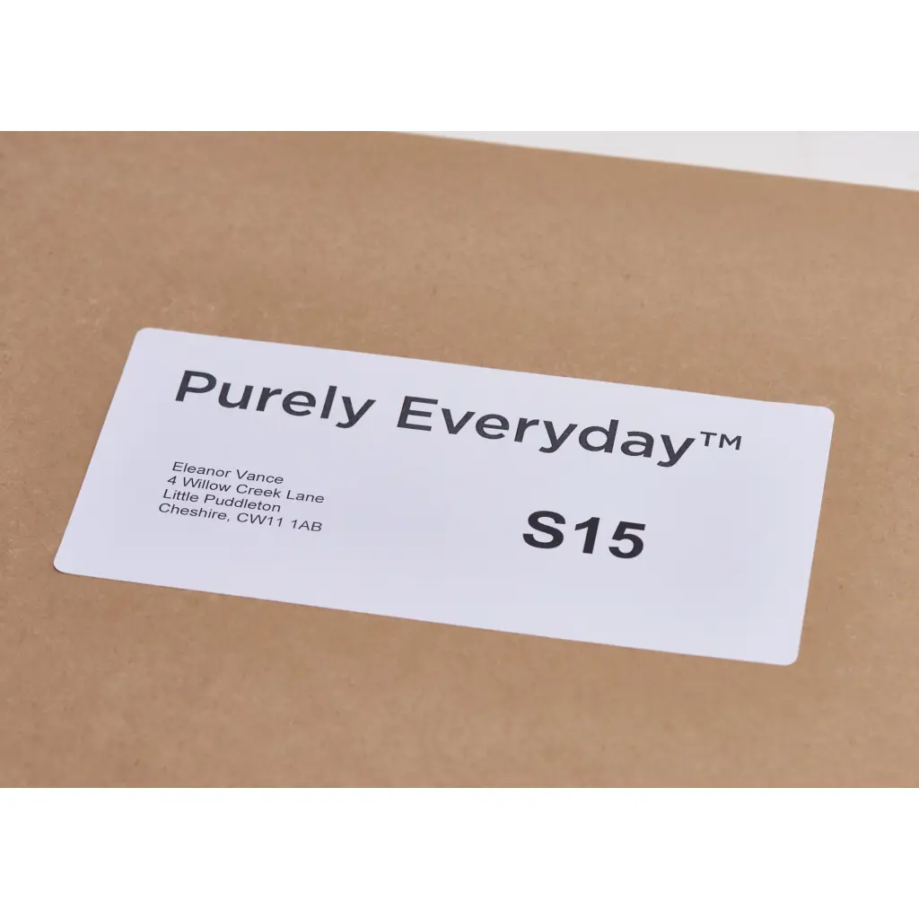 Purely Everyday A4 Single Integrated Label S15 One Integral Hotmelt Label 160 x 80mm White (Pack 1000)