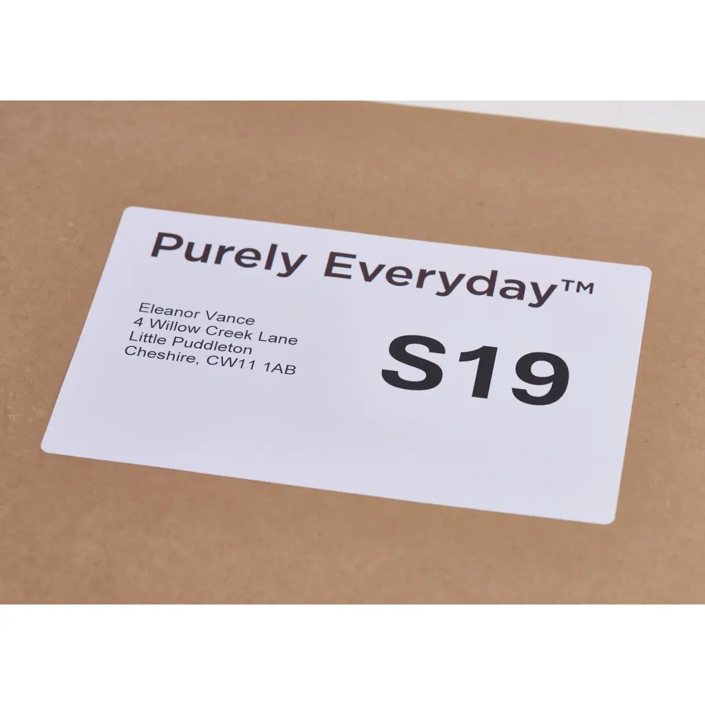 Purely Everyday A4 Single Integrated Label S19 Perforated  One Integral Hotmelt Label 160 x 105mm White (Pack 1000)
