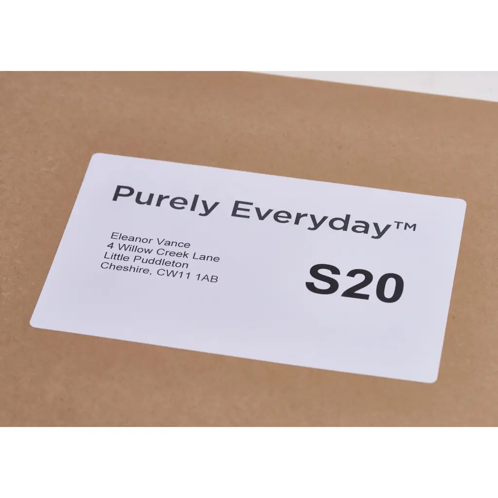 Purely Everyday A4 Single Integrated Label S20 One Integral Hotmelt Label 160 x 105mm White (Pack 1000)
