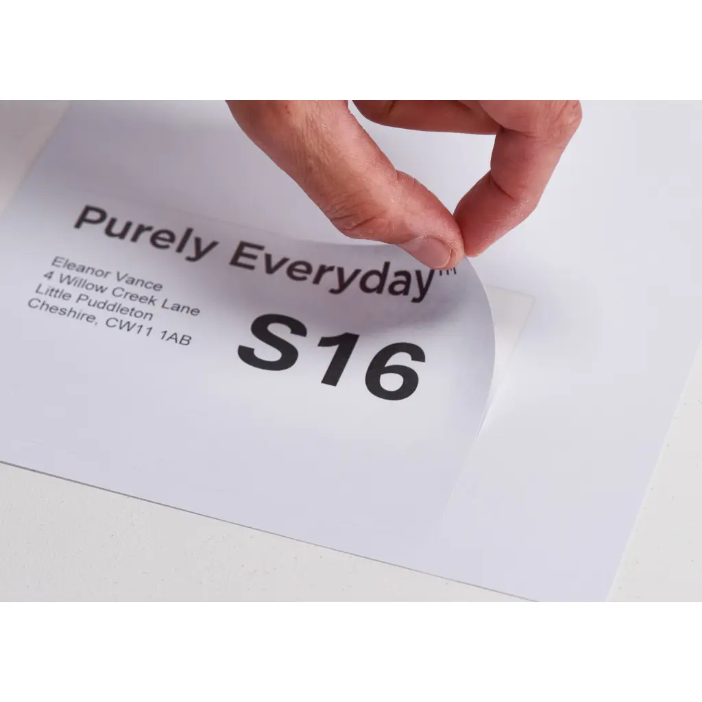 Purely Everyday A4 Single Integrated Label S16 One Integral Hotmelt Label 150 x 101mm White (Pack 1000)